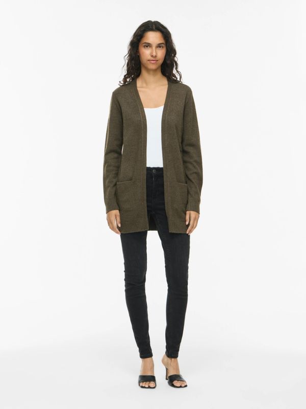Viril Open LS Knit Cardigan Forest Night Dark Melange VILA