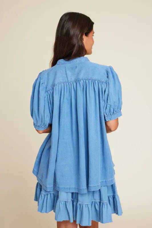 Milly Tencel Tốp Denim Line Of Oslo