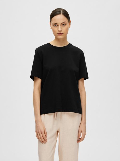 Hovedbilde Essential SS Boxy Tee Black SELECTED FEMME