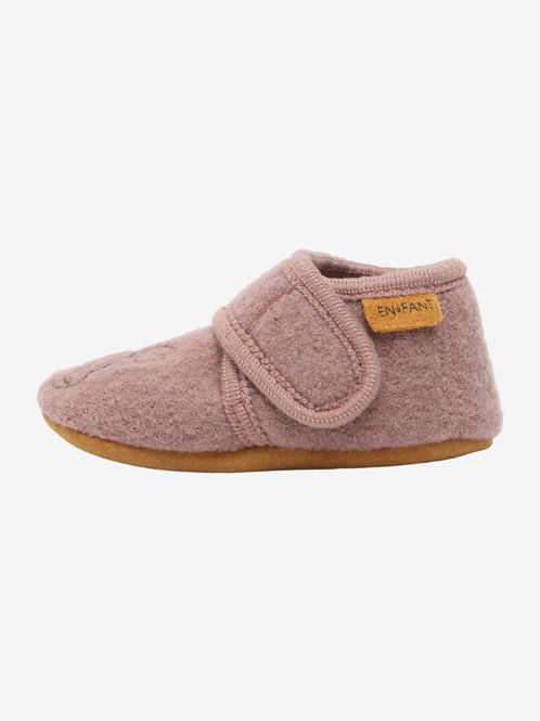 Hovedbilde Wool Slippers w. Embroidery Marron En Fant