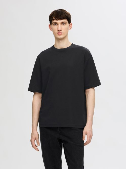 Hovedbilde T Skjorte Loose Oscar O-Neck Black Selected Homme