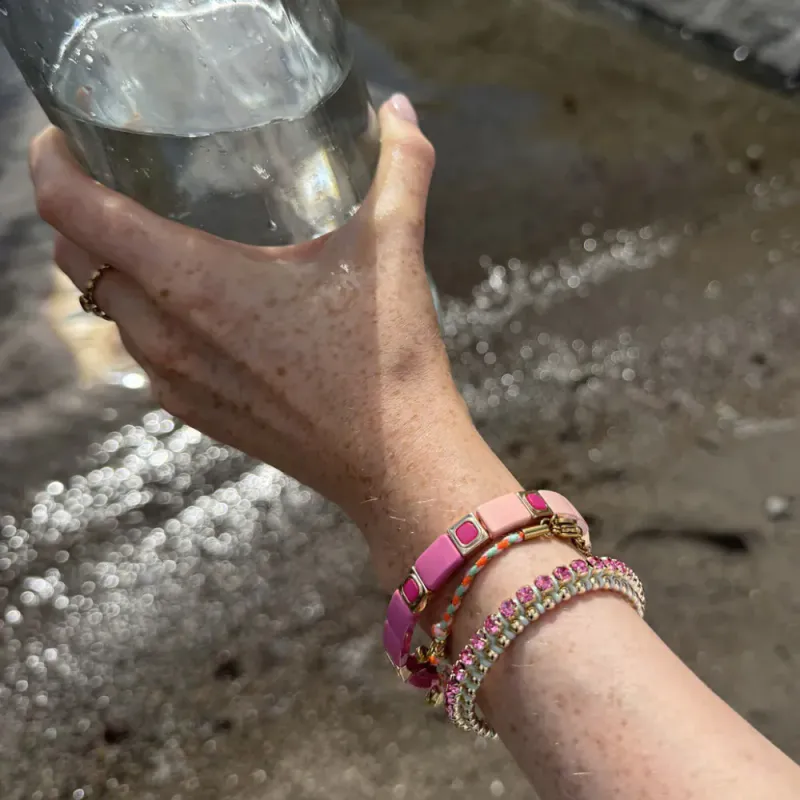 Emaljert Armbånd Pink A&C Oslo