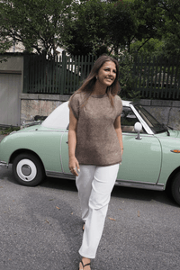 Hovedbilde Lulu Vest Knit O-Neck Chocolate Chip Pure ...