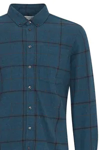 Hovedbilde Flanellskjorte Anton Blue Horizon Melange Casual ...