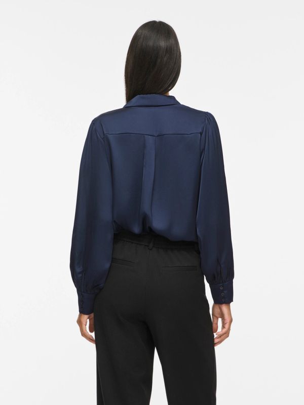 Vienna Ravenna Balloon Shirt Navy Blazer VILA