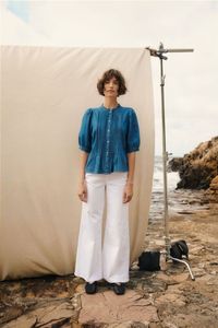Hovedbilde Alesia Olaskjorte Kortermet Medium Blue Denim ...