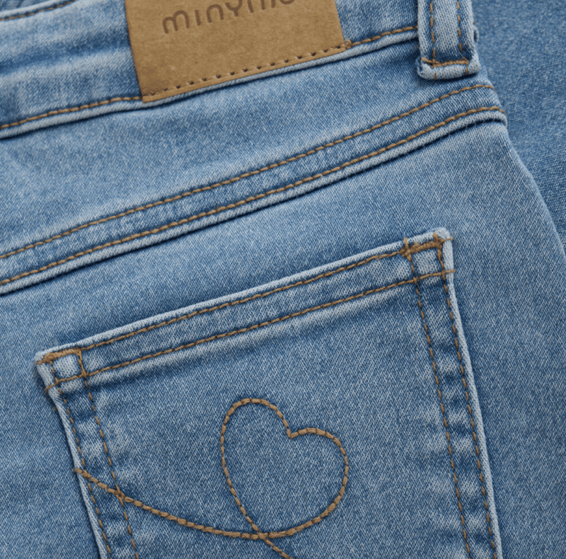 Jeans Wide Loose Fit Light Dusty Blue Minymo