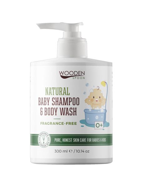 Wooden Spoon organic certified Shampoo & Body Wash (fragrance -free) 300ml