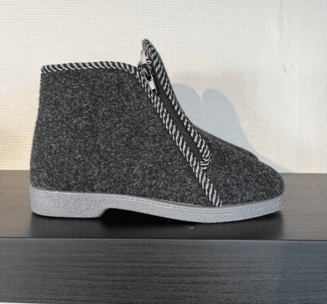 Hovedbilde Tøffel Lammeull Unisex Grå 