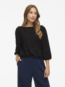 Hovedbilde Videvera Boutneck 3/4 Top Black Beauty VILA