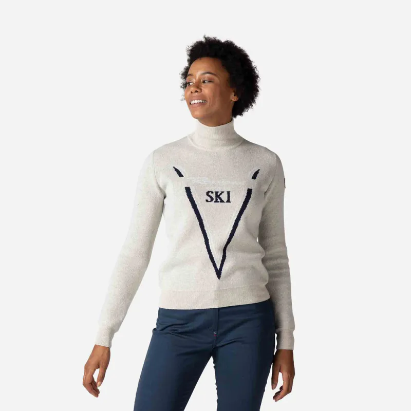 Victoire Turtleneck Knit Sweater Fog Rossignol 