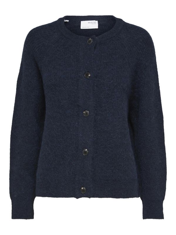 Lulu LS Short Cardigan Dark Sapphire Melange Selected Femme 