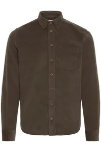 Hovedbilde Anoton Babycord Shirt Black Olive - Grey Casual ...