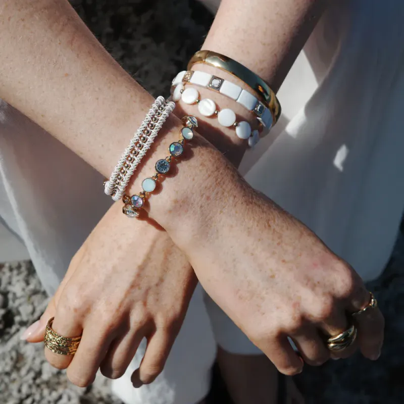 Emaljert Armbånd White Stone A&C Oslo 