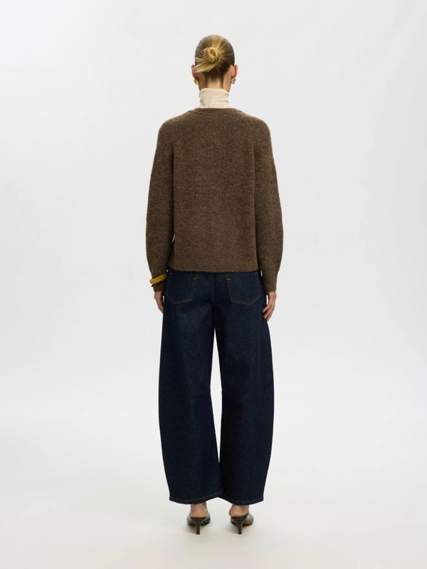 Lulu LS Short Cardigan Dachshund Melange Selected Femme 