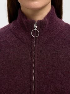 Hovedbilde Sia Ras Knit Cardigan Zipper Fig Selected Femme