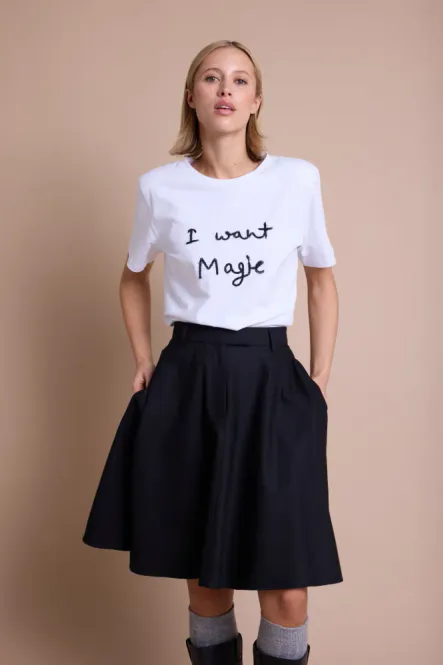 Hovedbilde Aslaug Solid Skirt Black Line Of Oslo