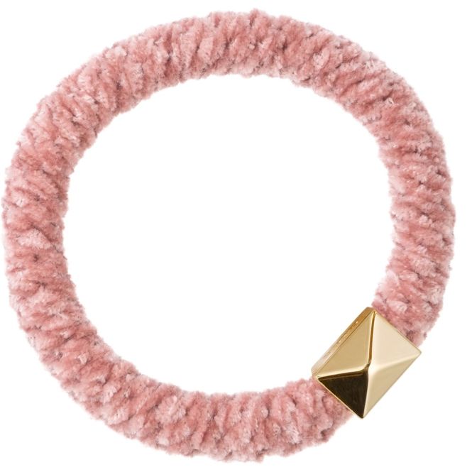 Hovedbilde Fluffy Fat Hair Tie w/Gold Rose DARK