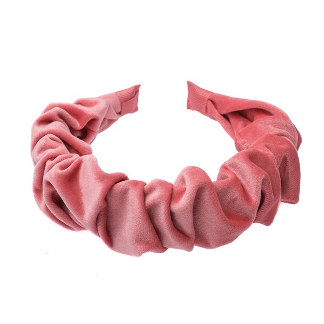Hovedbilde Velvet Hair Band Wave Geranium Pink