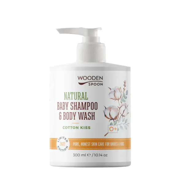 Wooden Spoon organic certified Shampoo & Body Wash (Cotton kiss) 300ml