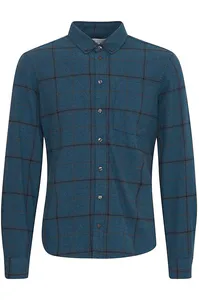 Hovedbilde Flanellskjorte Anton Blue Horizon Melange Casual ...
