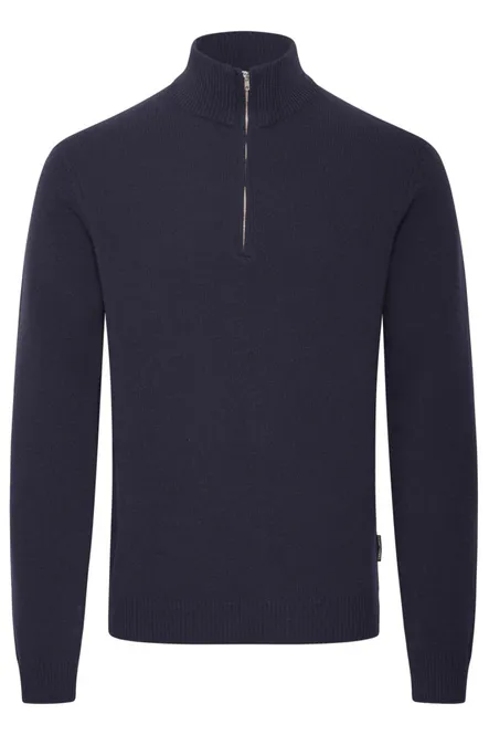Hovedbilde Lammeull Genser Karl Halfzip After Midnight Blue ...