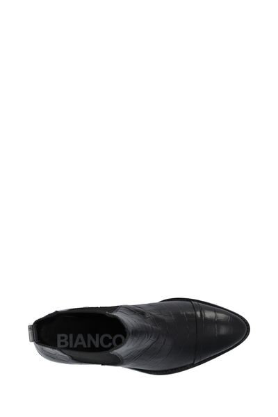 Biacarol Dress Chelsea Boot Croco Embossed Leather Black BIANCO