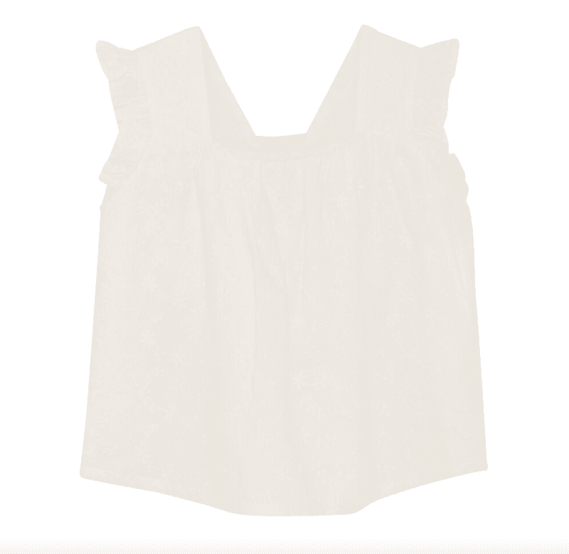 Top Embroidery Cloud Creamie 