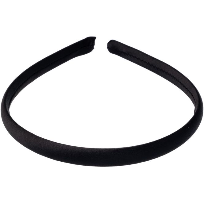 Hovedbilde Satin Hair Band Thin Black DARK