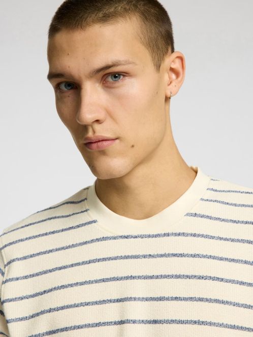 Hovedbilde Jango Stripe O-Neck Tee Oceana Egret Selected ...