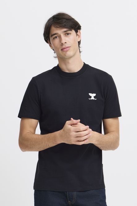 Hovedbilde T-Skjorte Silas Whale Embroidery Dark Navy Casual ...