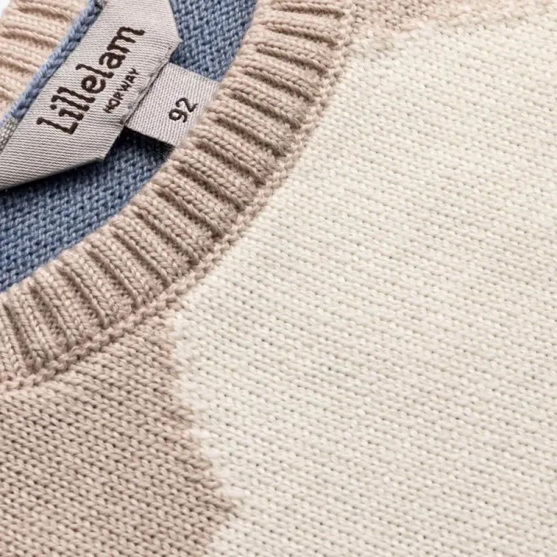 Genser Lammi Ull Beige Lillelam