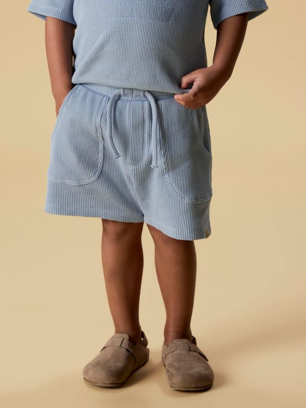 Harun Loose Sweat Shorts Dusty Blue Lil Atelier