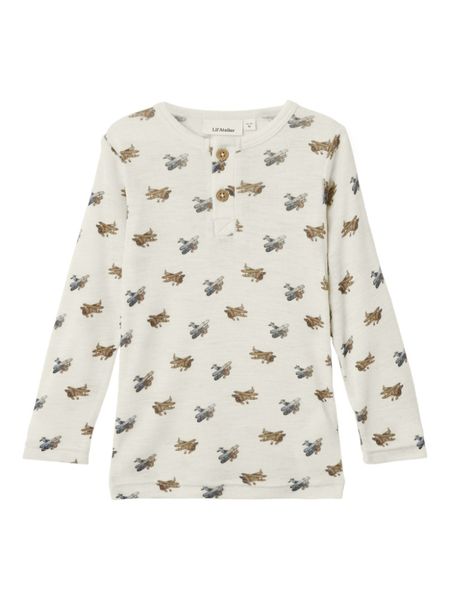 Ulltrøye Nalu Wool/Modal Slim Top Turtledove Lil Atelier